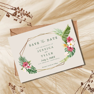 Save The Date Mariage Tropical sur la Plage