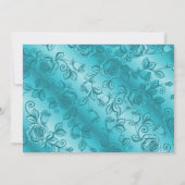 Save The Date Mariage turquoise et Gold Floral RSVP (Dos)