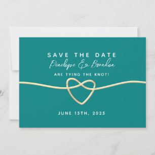 Save The Date Mariage Turquoise simple