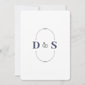 Save The Date Mariage Typographie Élégante Classique  (Dos)