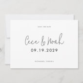 Save The Date Mariage typographie simple et moderne élégante (Devant)
