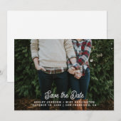 Save The Date Mariage typographique simple et moderne en blanc (Devant / Derrière)