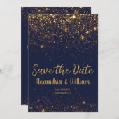 Save The Date Mariage Under the Stars Enregistrer la date Invita (Devant / Derrière)