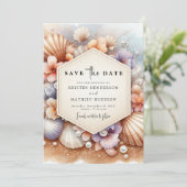 Save The Date Mariage unique à Boho Beach (Debout devant)