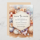 Save The Date Mariage unique à Boho Beach (Devant / Derrière)