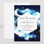 Save The Date Mariage unique de la Terre Lune (Devant / Derrière)