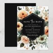 Save The Date Mariage unique de saisie de typographie (Devant / Derrière)