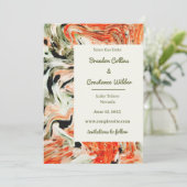 Save The Date Mariage unique en marbre Enregistrer la date (Debout devant)