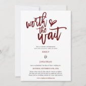 Save The Date Mariage vaut le script d'attente Bourgogne (Devant)