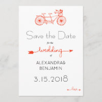 Mariage vélo tandem décontracté moderne date de sa