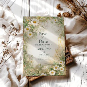 Save The Date Mariage vert d'ivoire