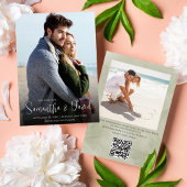 Save The Date Mariage vert Enregistrer la photo Date