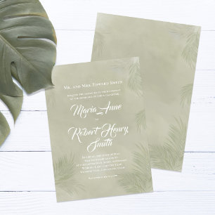 Save The Date Mariage vert Enregistrer la photo Date
