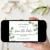 Save The Date Mariage vert Eucalyptus enregistrer la date