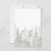 Save The Date Mariage Vert Forêt Bois Rustique  (Dos)
