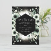Save The Date Mariage vert Sage Aquarelle Unique (Debout devant)