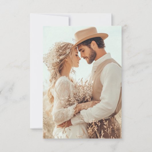 Save The Date Mariage victorien de terre cuite (Dos)