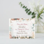Save The Date Mariage vintage Cottage Aquarelle (Debout devant)
