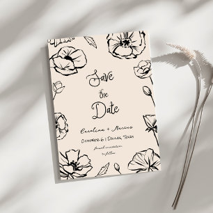 Save The Date Mariage Vintage floral français Whimsical