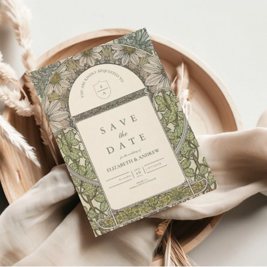 Save The Date mariage vintage Garden Arch