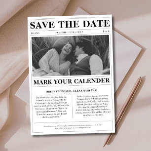 Save The Date Mariage vintage moderne Photo style journal