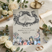 Mariage Vintage Poussiéreux Bleu Alice au Pays des