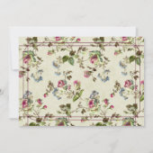 Save The Date Mariage vintage rose (Dos)