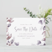 Save The Date Mariage Violet (Debout devant)
