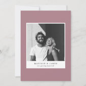 Save The Date Mariage violet Décontracté photo ultra-minimal (Devant)