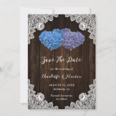 Save The Date Mariage violet et bleu Enregistrer la date (Devant)