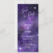 Save The Date Mariage violet Night Sky Starlight (Devant)
