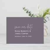 Save The Date Mariage Violet Prune Enregistrez la Date (Debout devant)