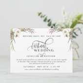 Save The Date Mariage virtuel en ligne Palm Tropical Feuille Flo (Debout devant)
