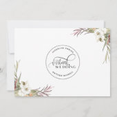 Save The Date Mariage virtuel en ligne Palm Tropical Feuille Flo (Dos)
