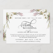 Save The Date Mariage virtuel en ligne Palm Tropical Feuille Flo (Devant / Derrière)