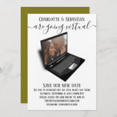 Save The Date Mariage virtuel Enregistrer la photo de date (Devant / Derrière)