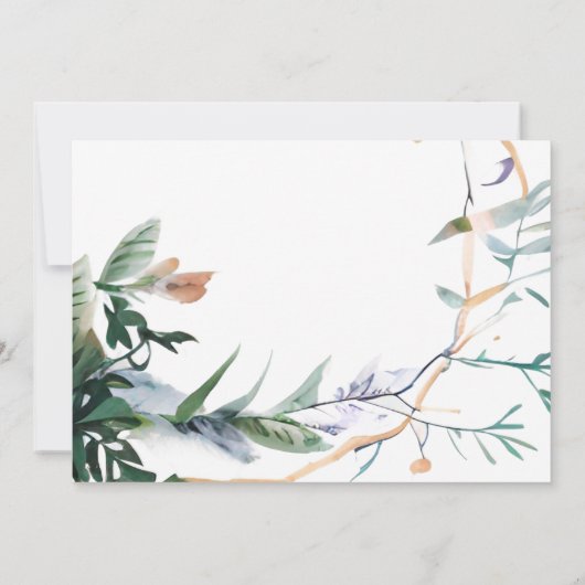 Save The Date Mariage Whimsical Boho fleur sauvage (Dos)