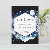 Save The Date Mariage Whimsical Boho Moonlit (Debout devant)