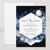 Save The Date Mariage Whimsical Boho Moonlit (Devant / Derrière)