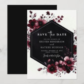 Save The Date Mariage Whimsical classique de Bourgogne (Devant / Derrière)