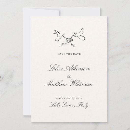 Save The Date Mariage Whimsical illustré (Devant)