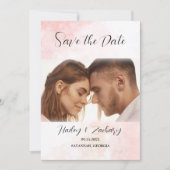 Save The Date Mariage Whispers rose (Devant)