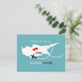 Save The Date Mariages à l'étranger Chypre Sauvegarder la date (Debout devant)