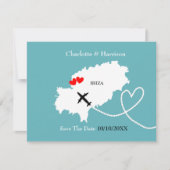 Save The Date Mariages à l'étranger Ibiza Sauvegarder la date (Devant)