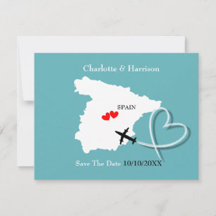 Save The Date Mariages de Destination à l'Étranger Espagne Sauve
