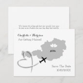 Save The Date Mariages de Destination Autriche Sauvegarder la Da (Devant / Derrière)