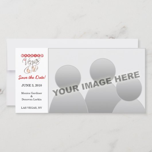 Save The Date Marié à Vegas Enregistrer la date (Devant)