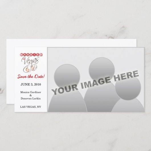 Save The Date Marié à Vegas Enregistrer la date (Devant / Derrière)