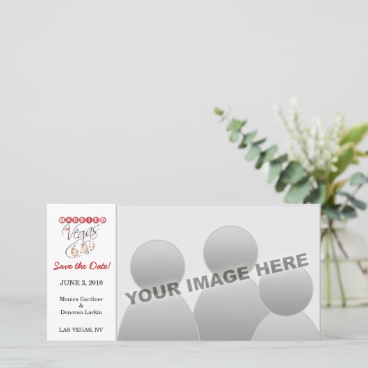 Save The Date Marié à Vegas Enregistrer la date (Debout devant)