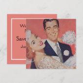 Save The Date Mariée aux cheveux roux avec des yeux verts Mariag (Devant / Derrière)